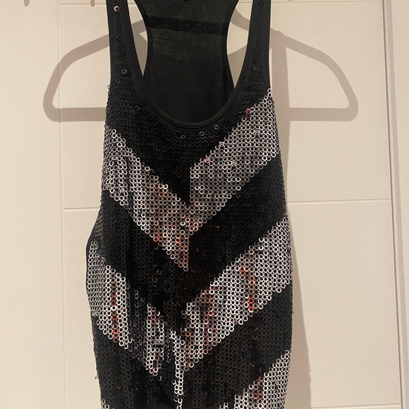 SOLD. Armani Exchange chevron sequence tank top-gorgeous!!! - Picture 4 of 7